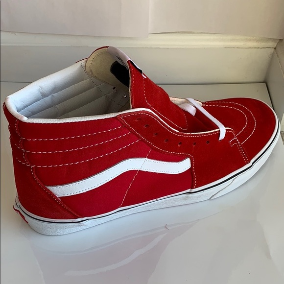 Vans Sk8 Hi Racing Red/ True White - Picture 4 of 5